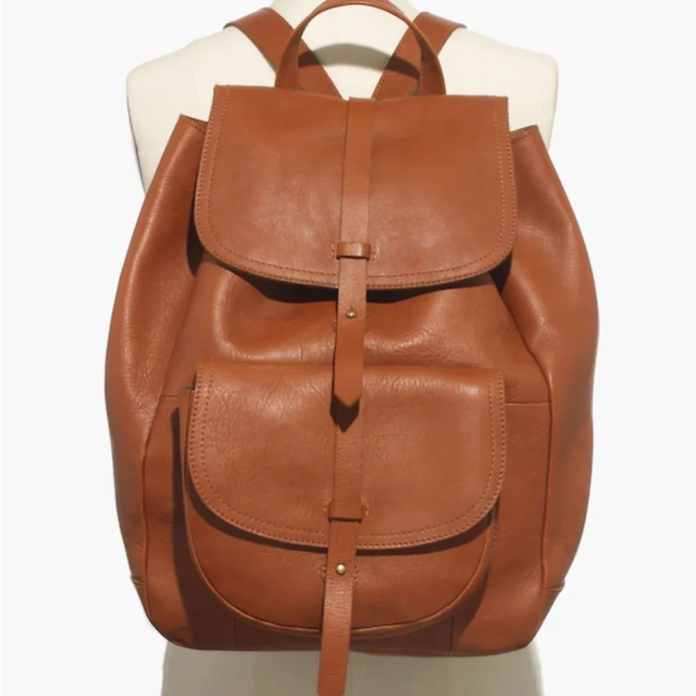 Madewell The Transport Rucksack In English Saddle NEW